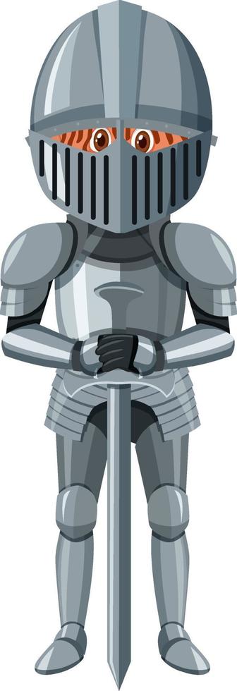 middeleeuwse ridder in harnas kostuum geïsoleerd vector