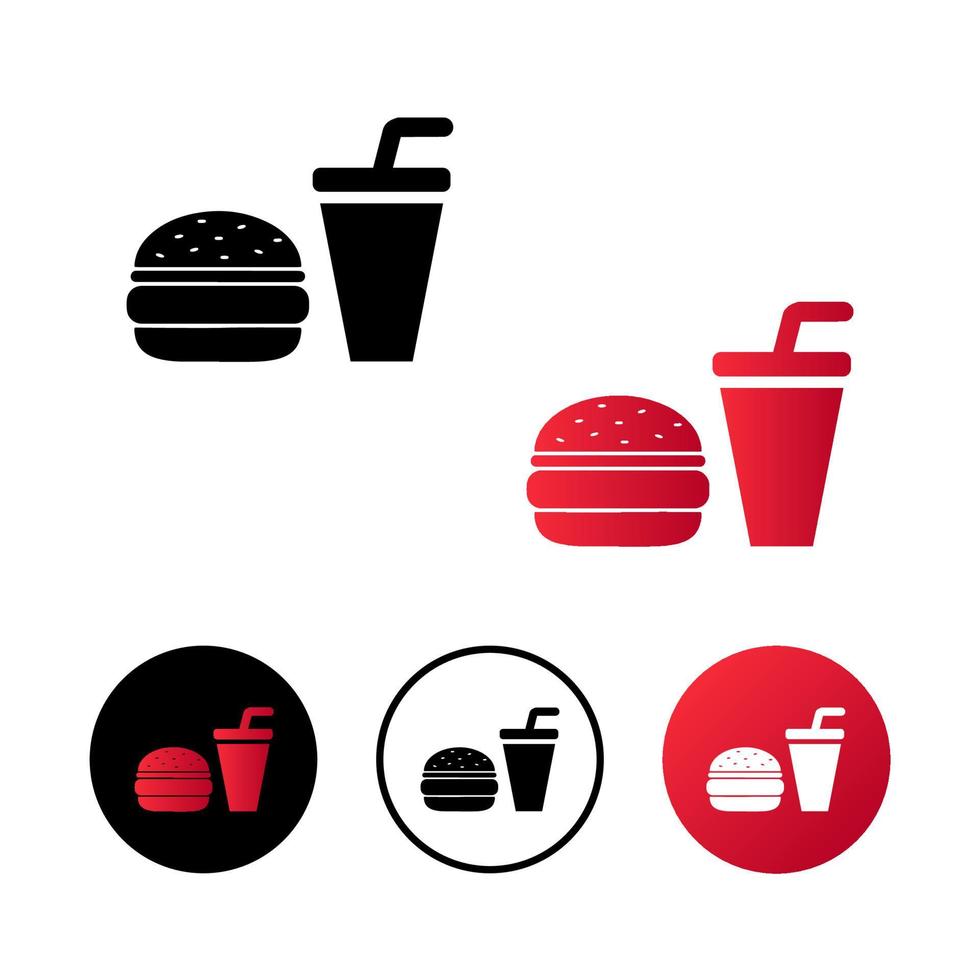 abstracte fastfood pictogram illustratie vector