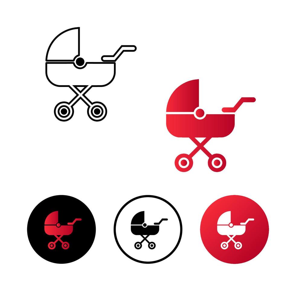 abstracte kinderwagen pictogram illustratie vector