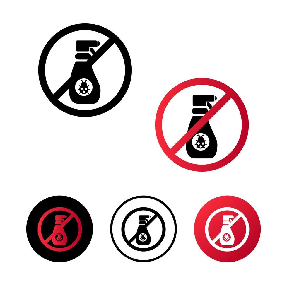 abstract geen pesticide pictogram illustratie vector