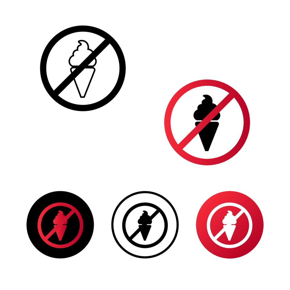 abstracte geen ijs pictogram illustratie vector