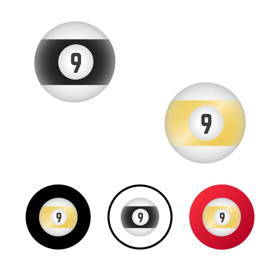 abstracte snooker pictogram illustratie vector