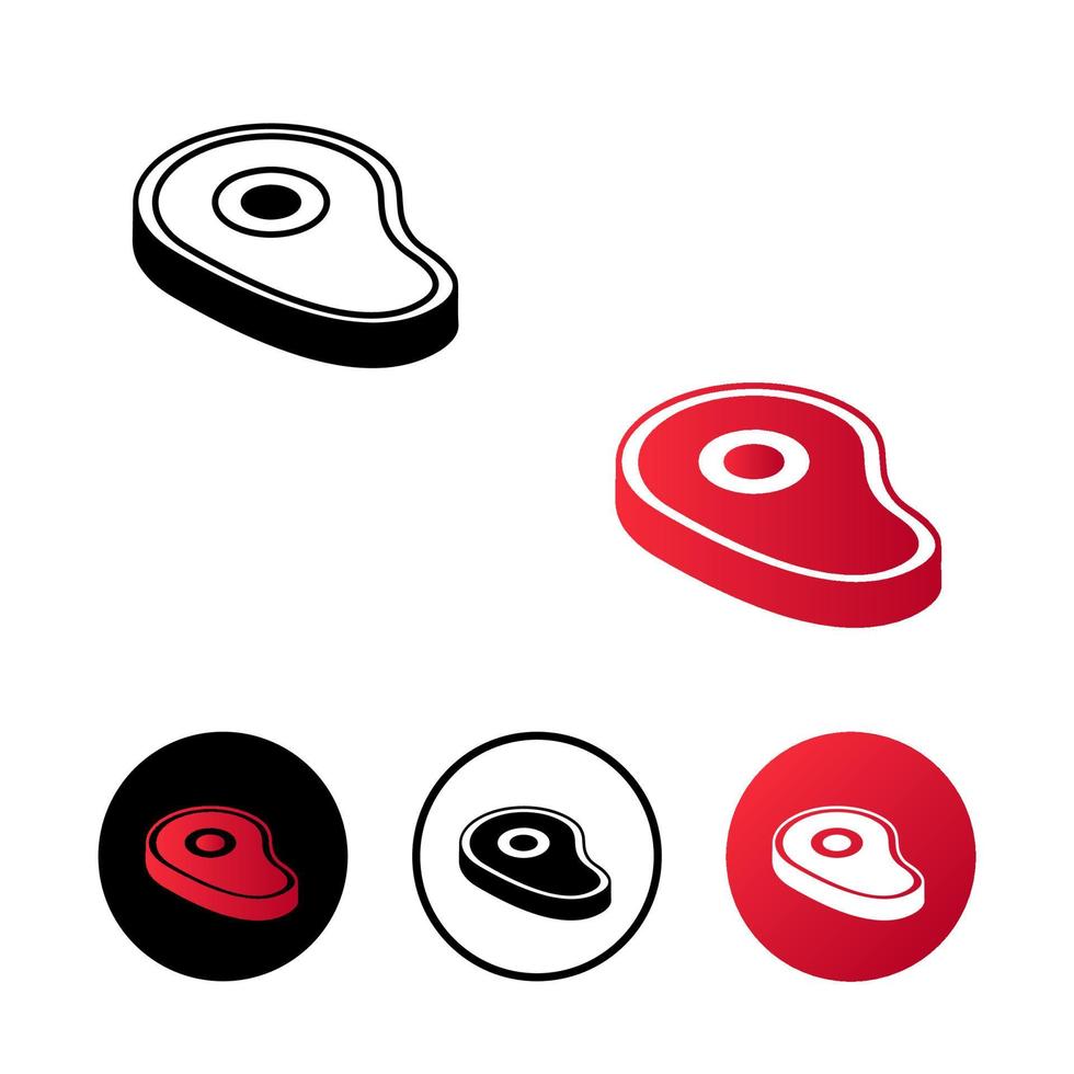 abstracte vlees pictogram illustratie vector