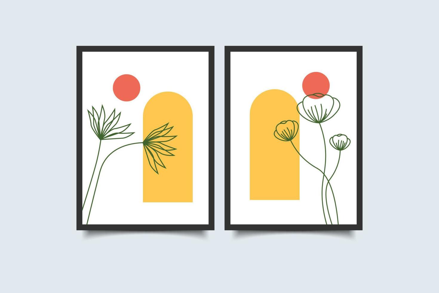 moderne poster kunst aan de muur print boho hedendaags vector