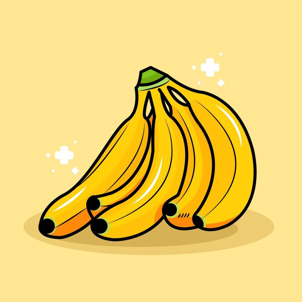 bananenfruit in vectorillustratie gratis download vector