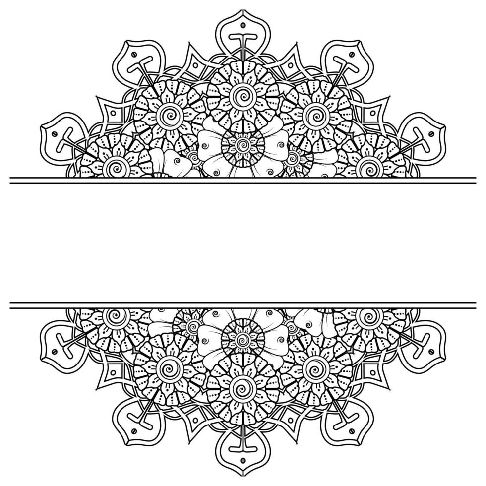 bewaar de datum met mehndi-bloem. decoratie in etnisch oosters, doodle sieraad. vector