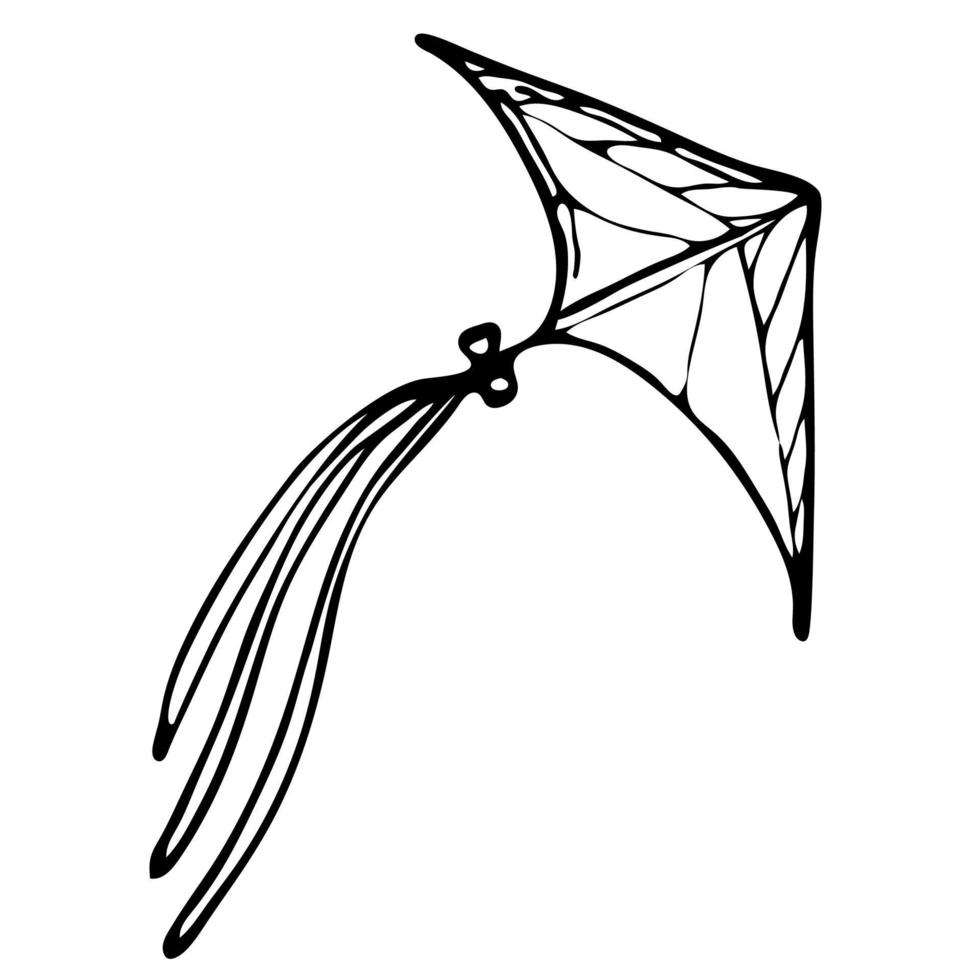 vlieger doodle handpictogram getekende schets. vector schets illustratie van vlieger voor print, web, mobiel en infographics geïsoleerd op wit