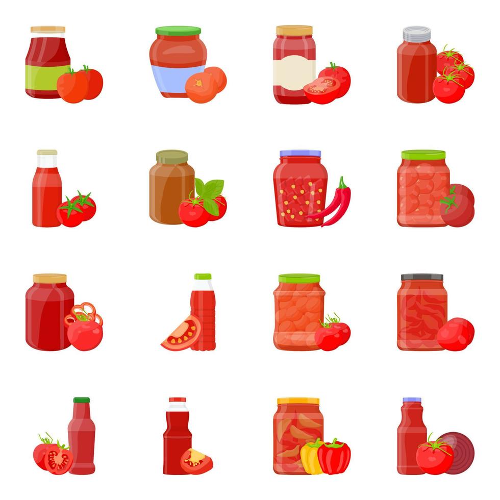 ketchup in glas vector