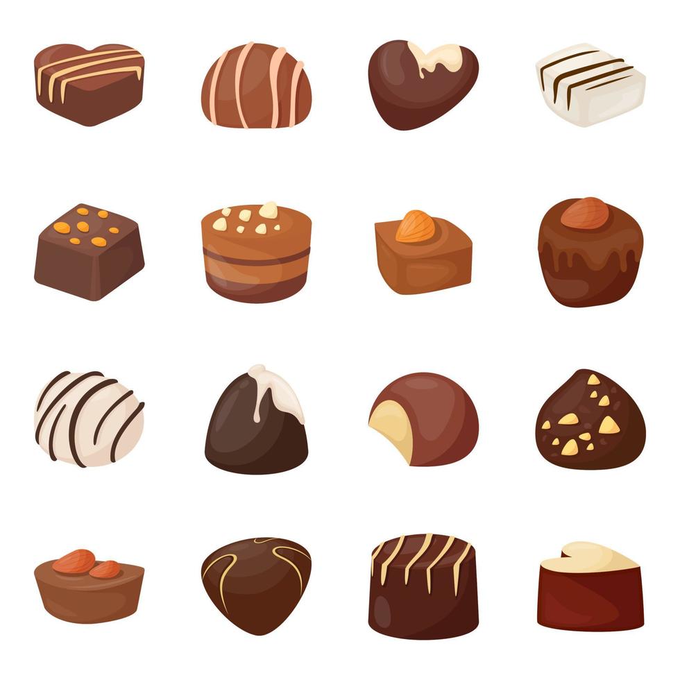 diverse chocolade concepten vector