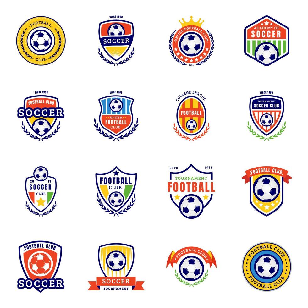 voetbal logo concepten vector