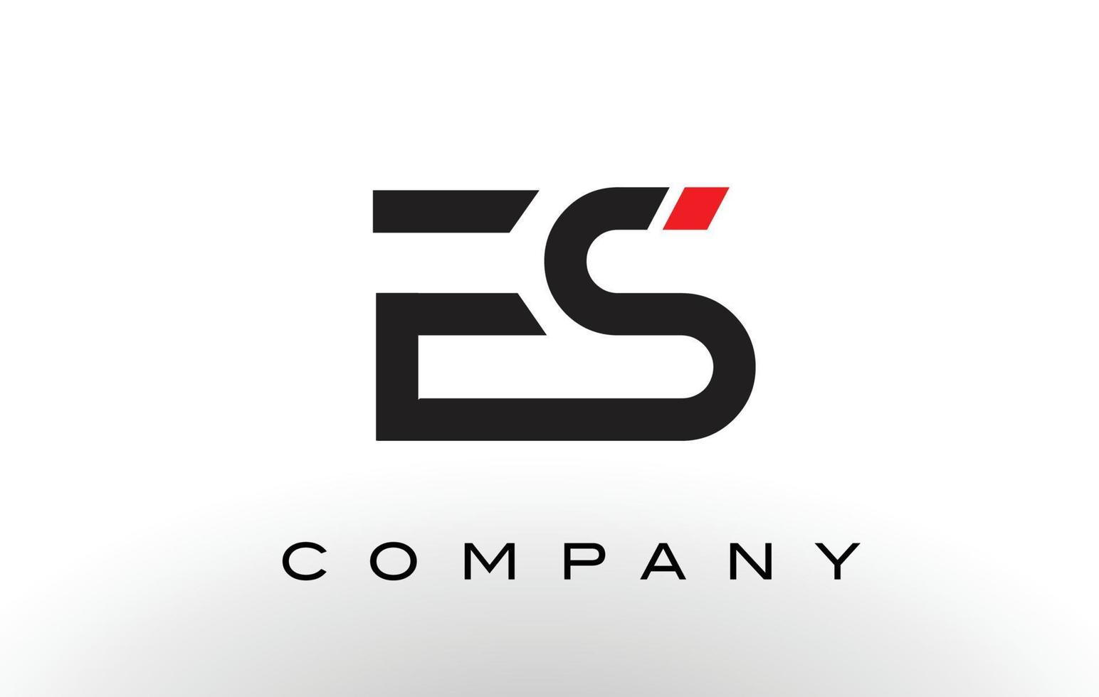 es-logo. brief ontwerp vector. vector