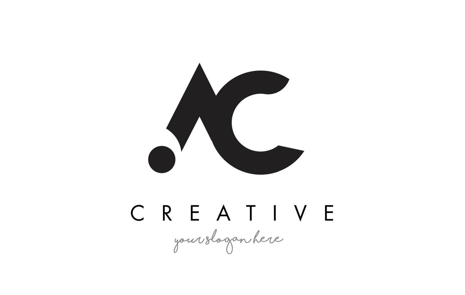 ac letter logo-ontwerp met creatieve moderne trendy typografie. vector