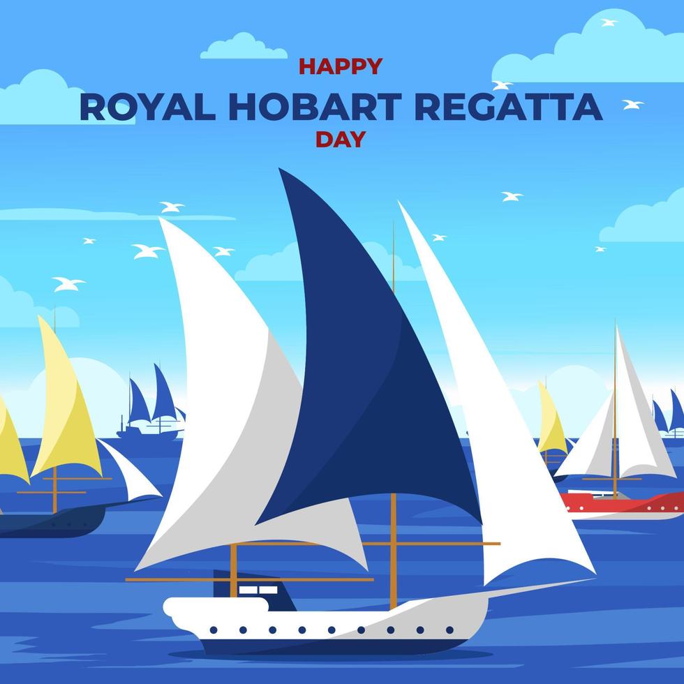 koninklijke hobart regatta dag achtergrond vector