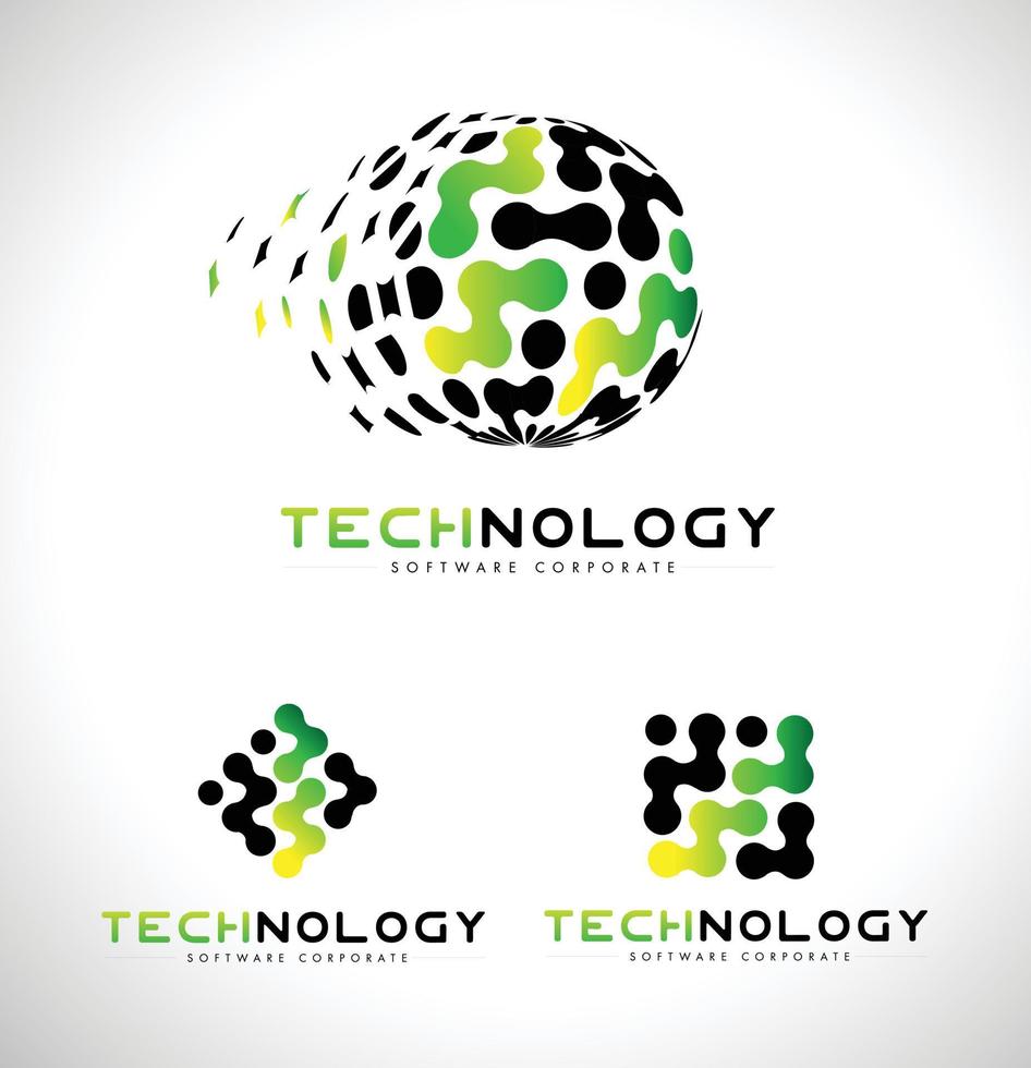 technologie logo. tech logo pictogram vector
