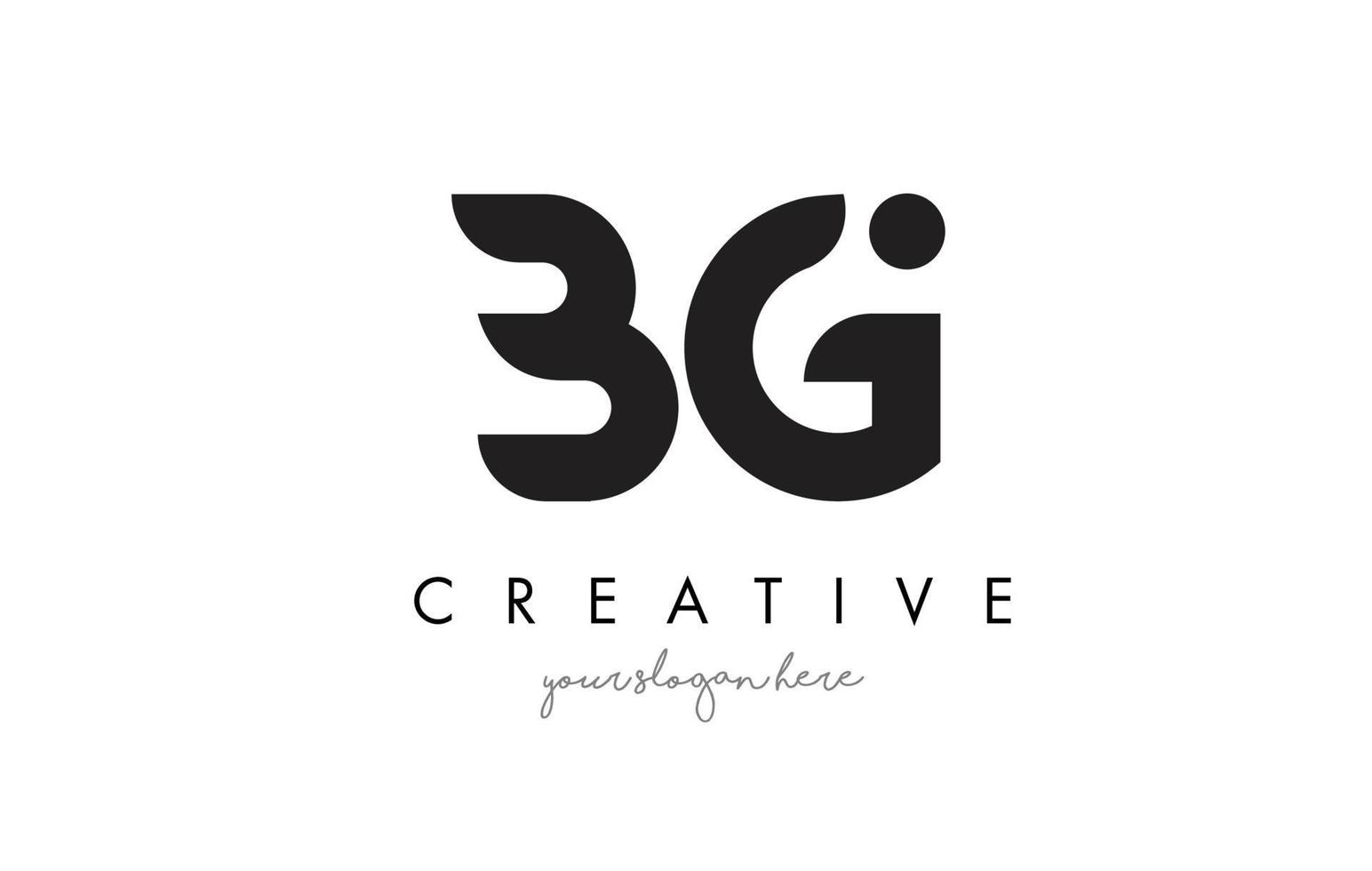 bg letter logo-ontwerp met creatieve moderne trendy typografie. vector