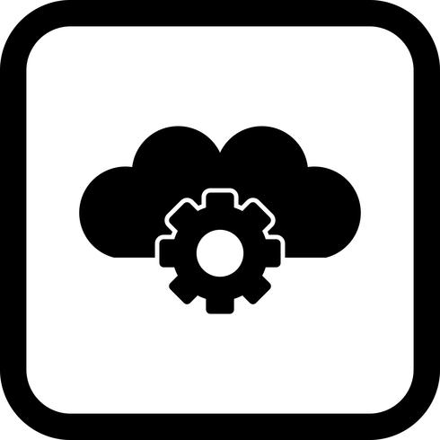 Cloud instellingen pictogram ontwerp vector