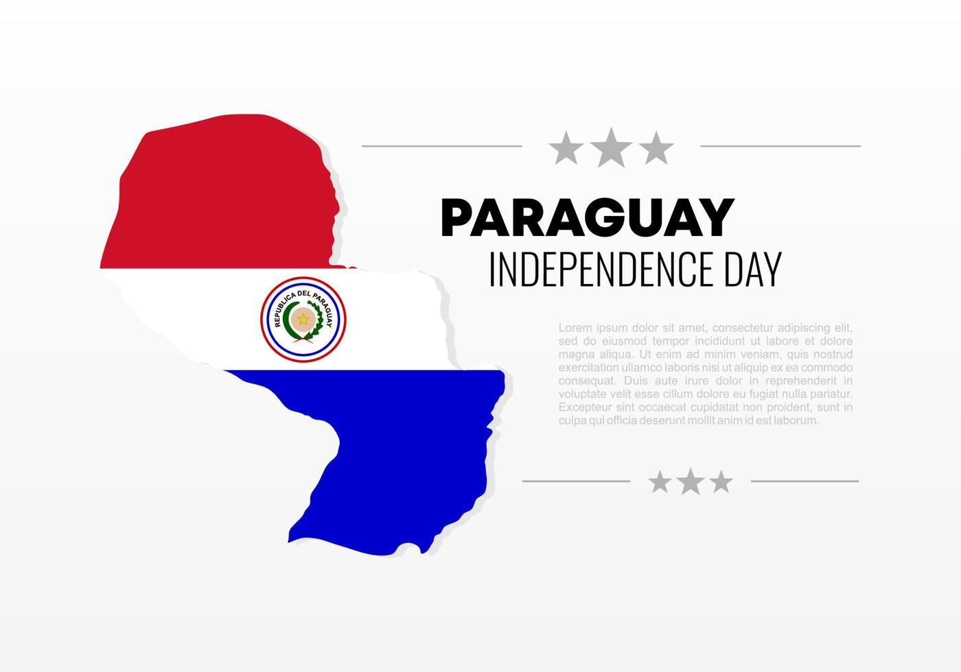 Paraguayaanse onafhankelijkheidsdag voor nationale viering op 14 en 15 mei. vector