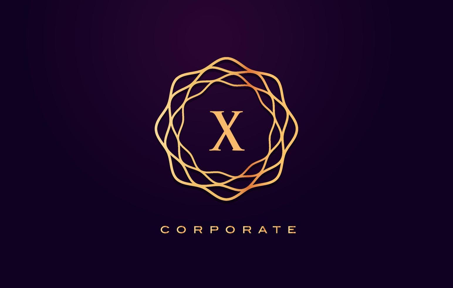 x luxe logo. monogram brief ontwerp vector