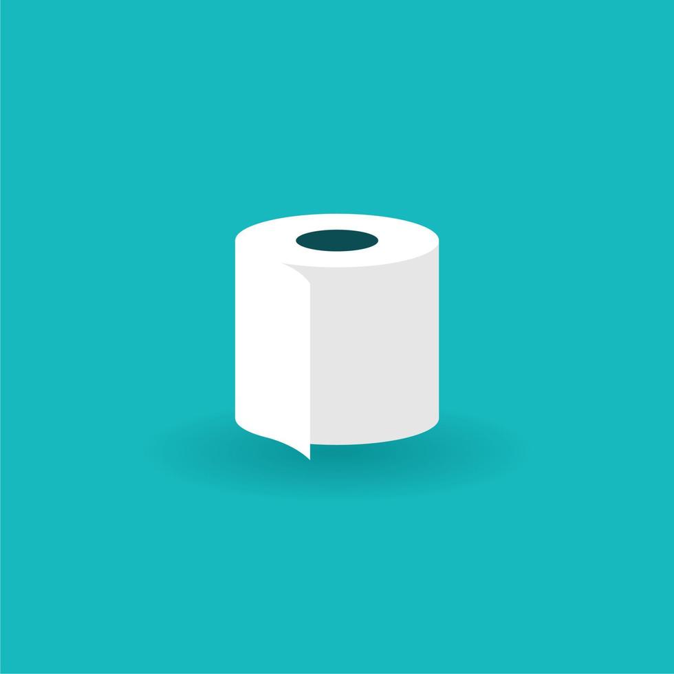 toiletpapier rol eenvoudig pictogram vector