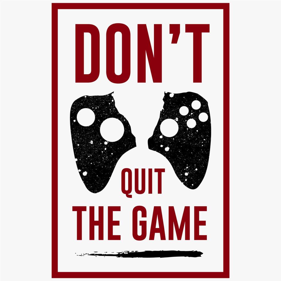 ontwerp illustratie vector gamer citaten en slogans elke dag