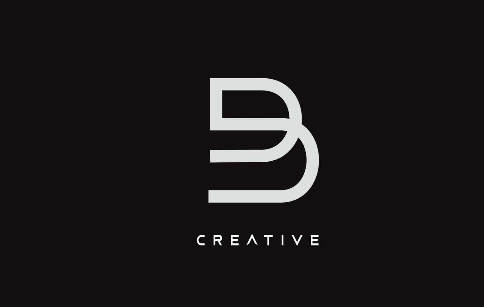 b letter design logo met creatieve moderne trendy minimalistische monogram stijl vector. vector