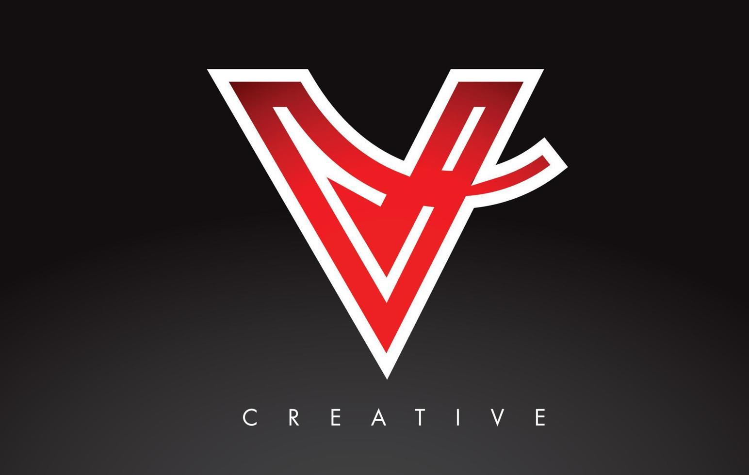 v brief ontwerp logo. letter v pictogram logo met moderne swoosh vector