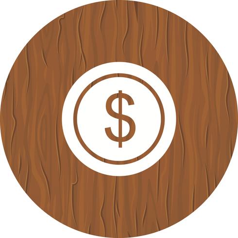 dollar munt pictogram ontwerp vector