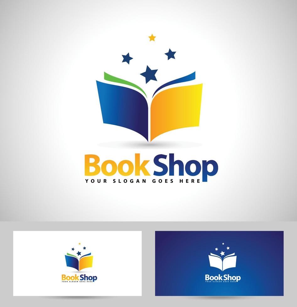 boek logo boek winkel icoon vector