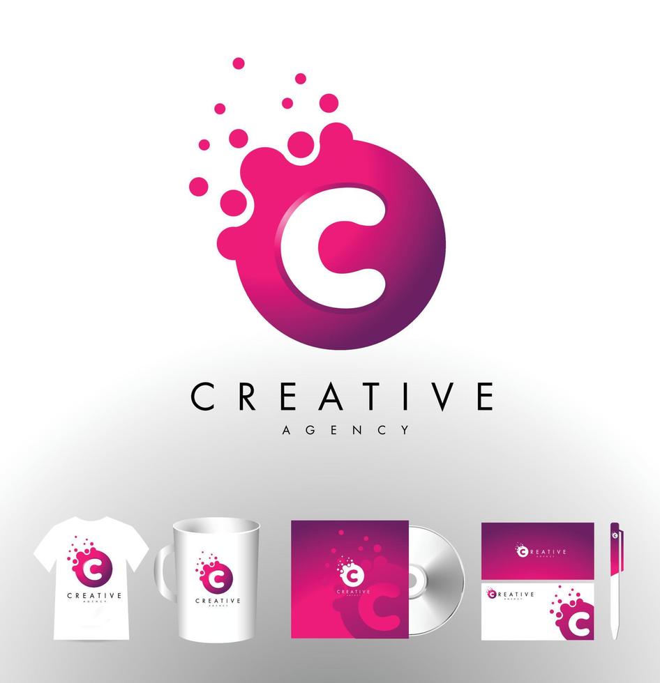 creatief stippen logo ontwerp vector