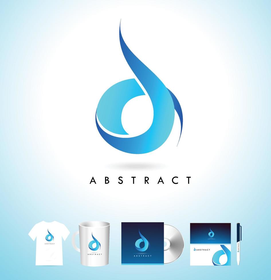 blauw abstract logo. vector blauw abstract ontwerp.