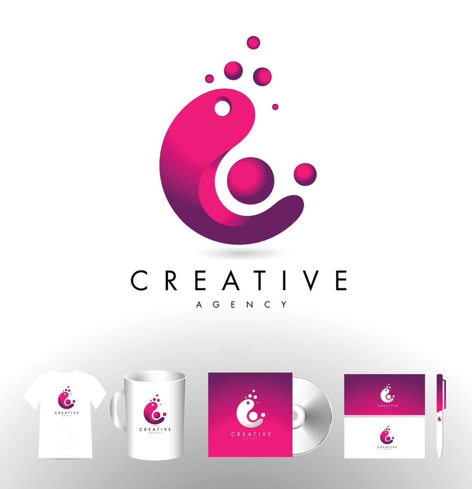 creatief stippen logo ontwerp vector