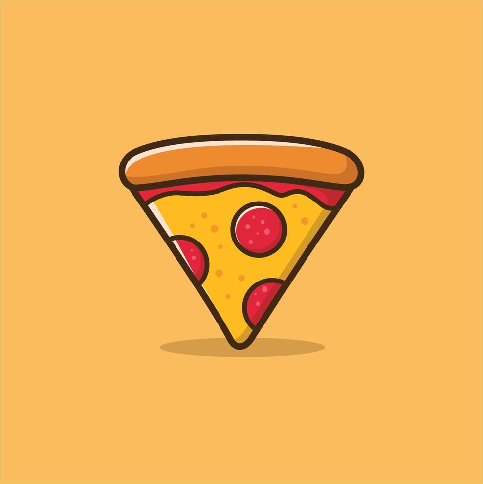 illustratie vectorafbeelding van plak pizza vector