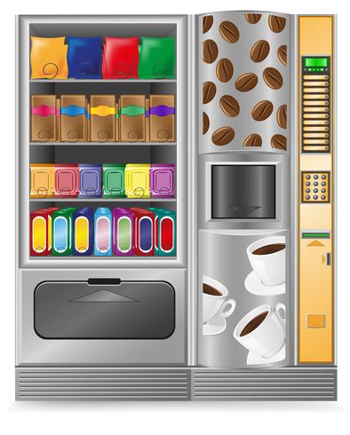 vending koffie en sneck is een machine vector