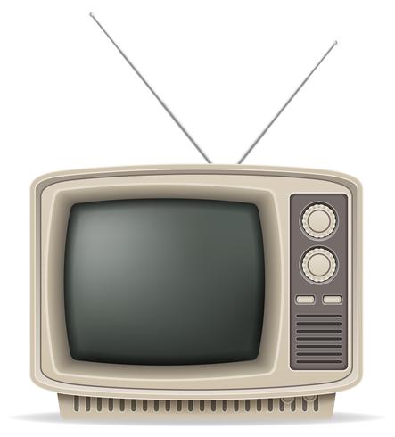 tv oude retro vintage pictogram stock vector illustratie