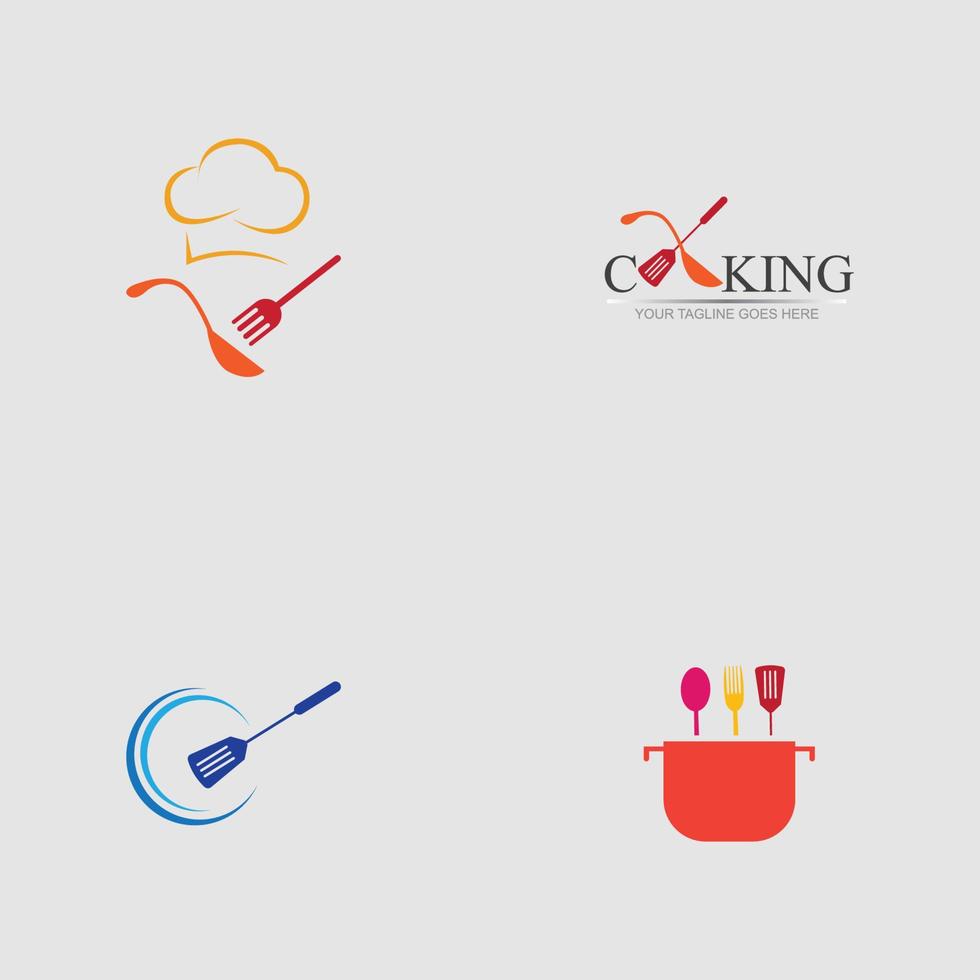 koken logo symbool illustratie ontwerpsjabloon vector