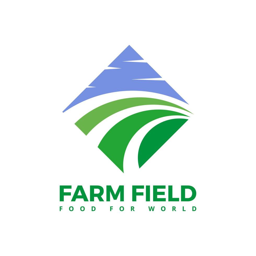 boerderij veld logo vector