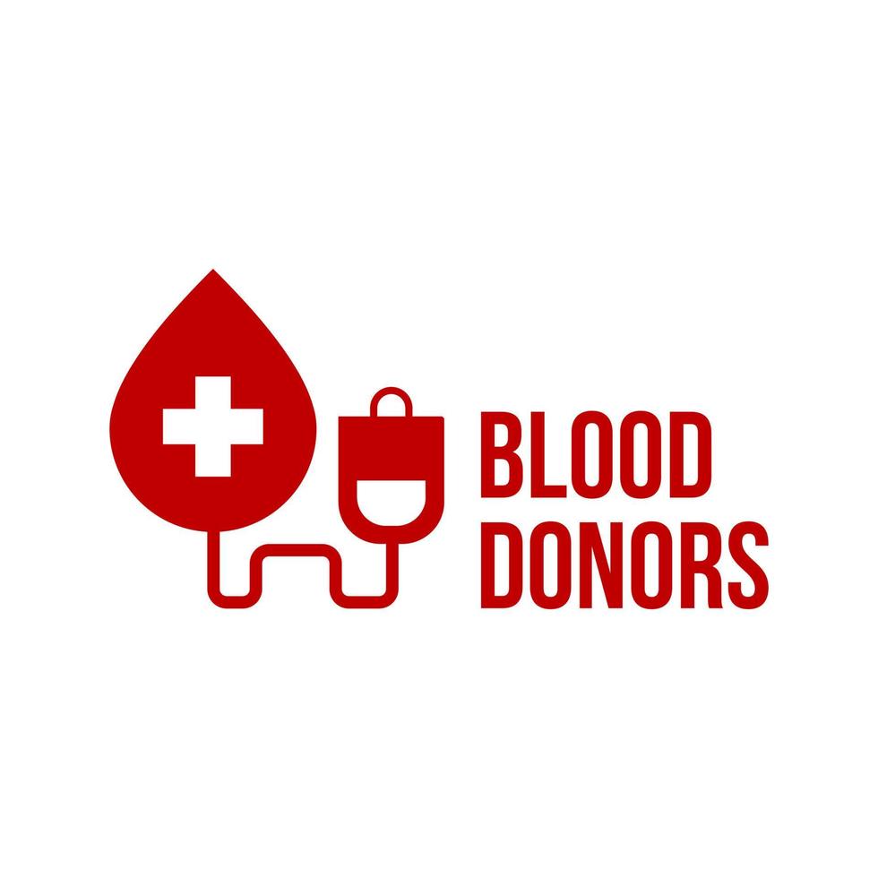 bloeddonors logo, symbool, icoon vector