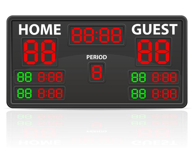 hockey sport digitale scorebord vectorillustratie vector