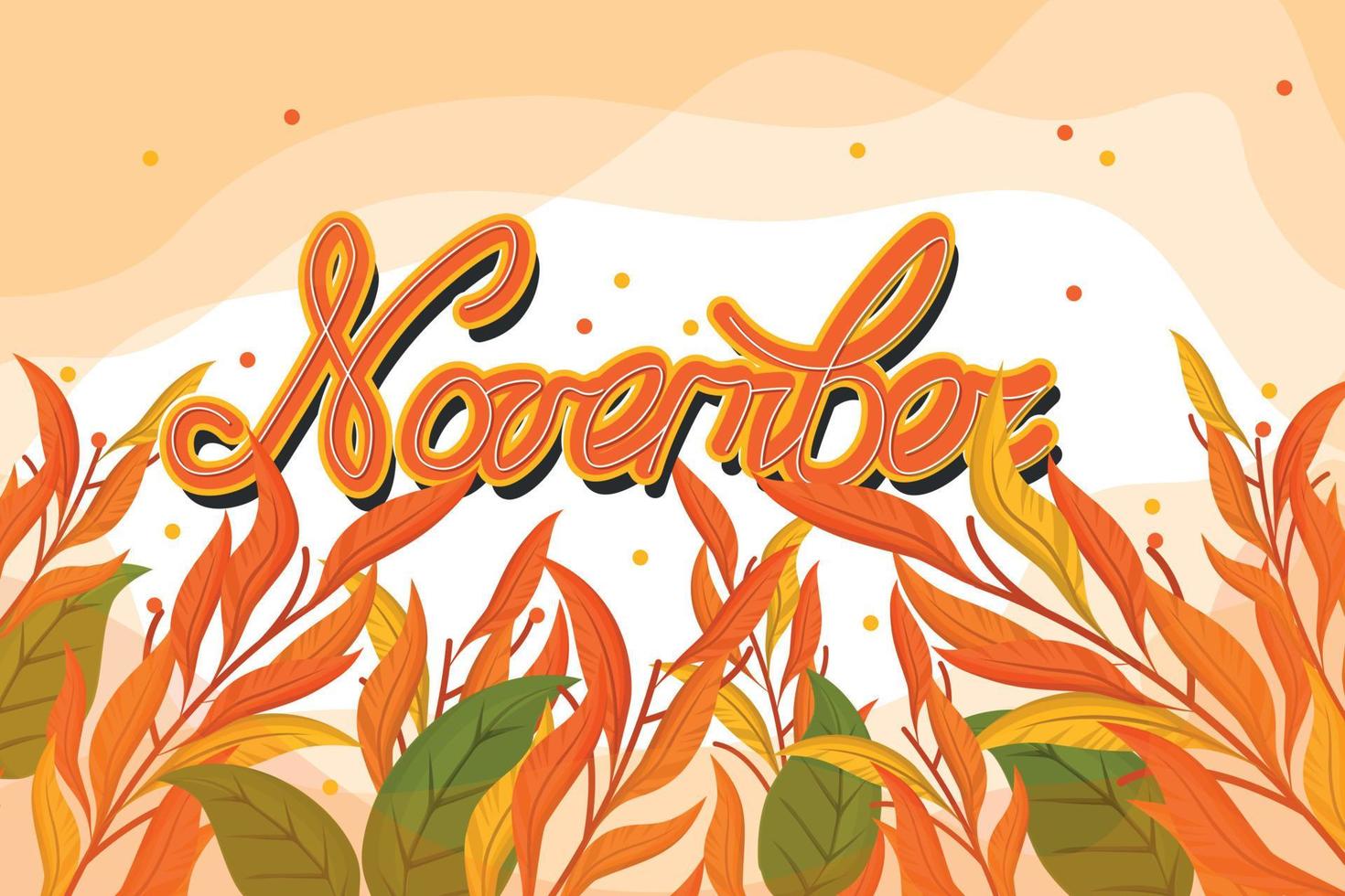 bladeren grens november herfst banner illustratie vector