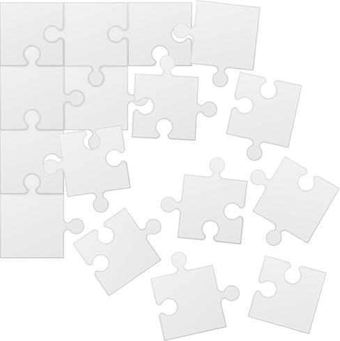 vierkante puzzel vectorillustratie vector