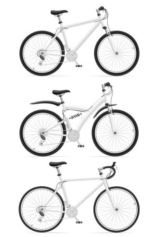 pictogrammen sport fietsen vectorillustratie instellen vector