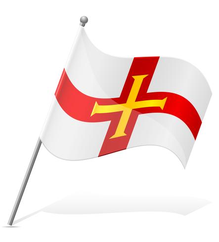 vlag van Guernsey vectorillustratie vector