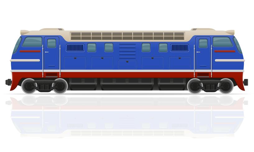 spoorlijn locomotief trein vectorillustratie vector