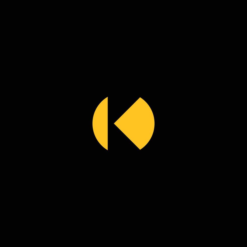 het initialen k-logo is eenvoudig en schoon vector