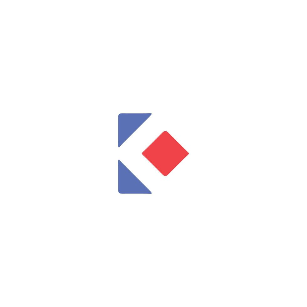 het initialen k-logo is eenvoudig en modern vector