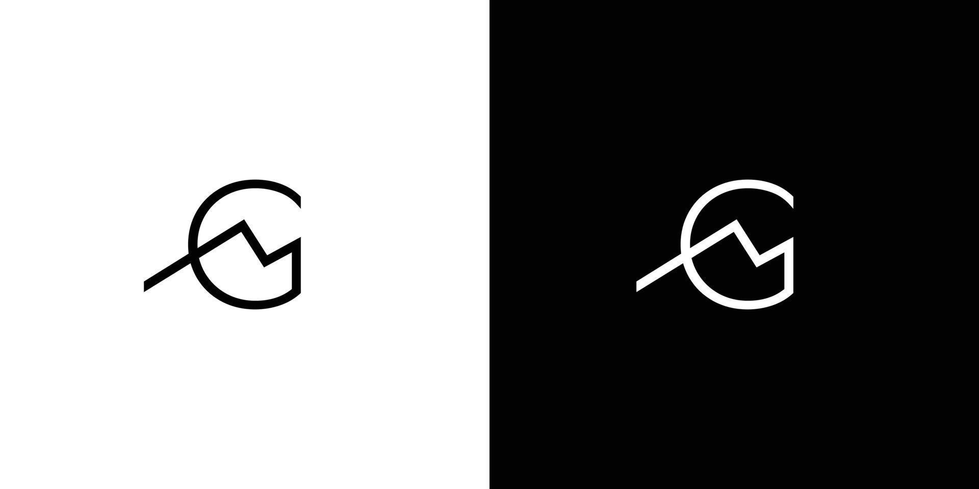 modern en elegant letter gm initialen logo ontwerp vector