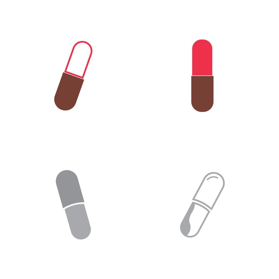 medische pillen pictogram vector logo illustratie ontwerpsjabloon