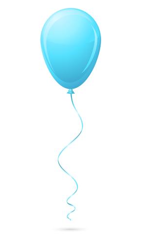 blauwe ballon vectorillustratie vector