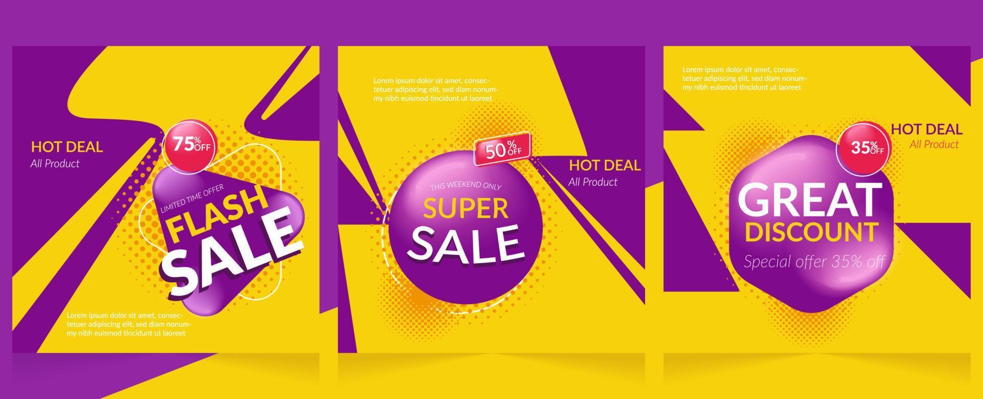 illustratie vectorafbeelding van flash sale, super sale en great discount sale vector