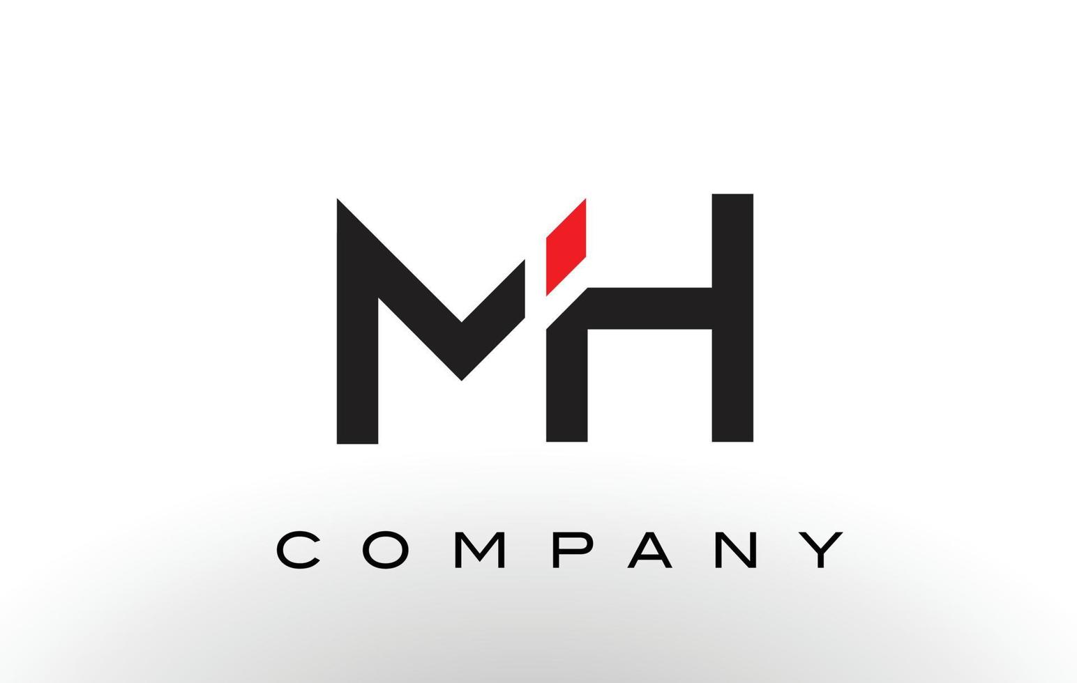 mh-logo. brief ontwerp vector. vector